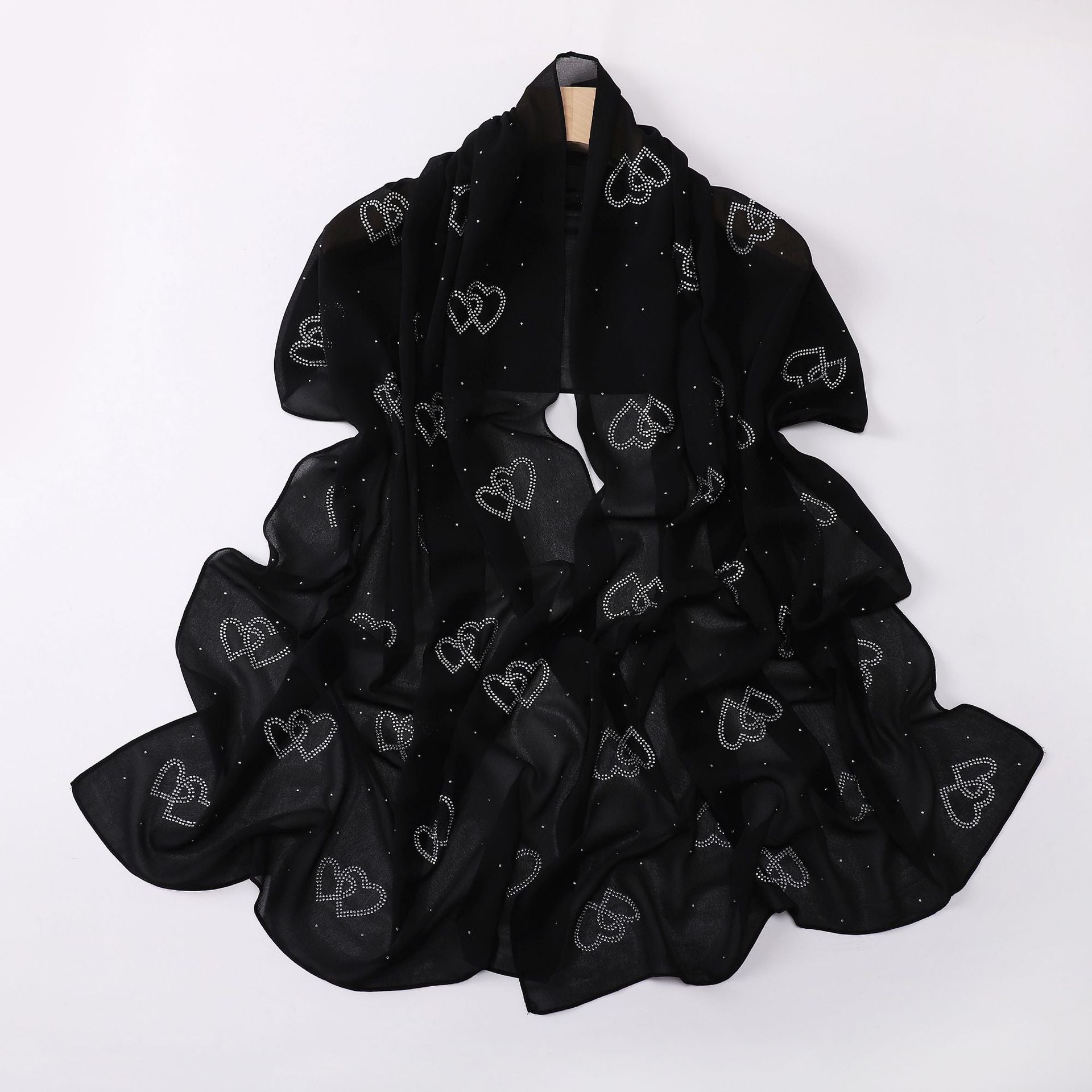 New Pearl Chiffon Double Love Hot Diamond Middle East Africa South East Asia Headscarf