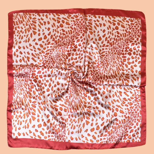 2025 New 90cm-color Cub Leopard Print Versatile Printed Square Scarf with Sunscreen, Bag Head Silk Scarf Decoration, Scarf