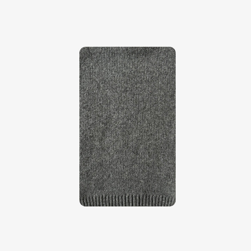 Classic basic wool blended soft waxy solid color flower knitted scarf women's winter cute wool scarf