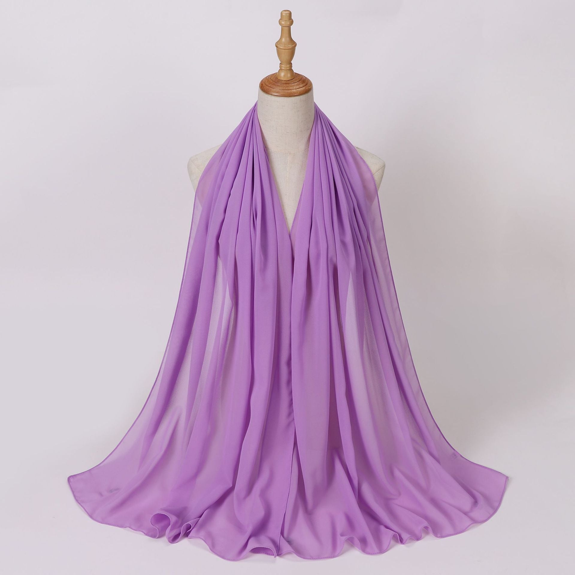 Monochrome pearl chiffon, long scarf hijab malay hijab headscarf Middle East Africa headscarf