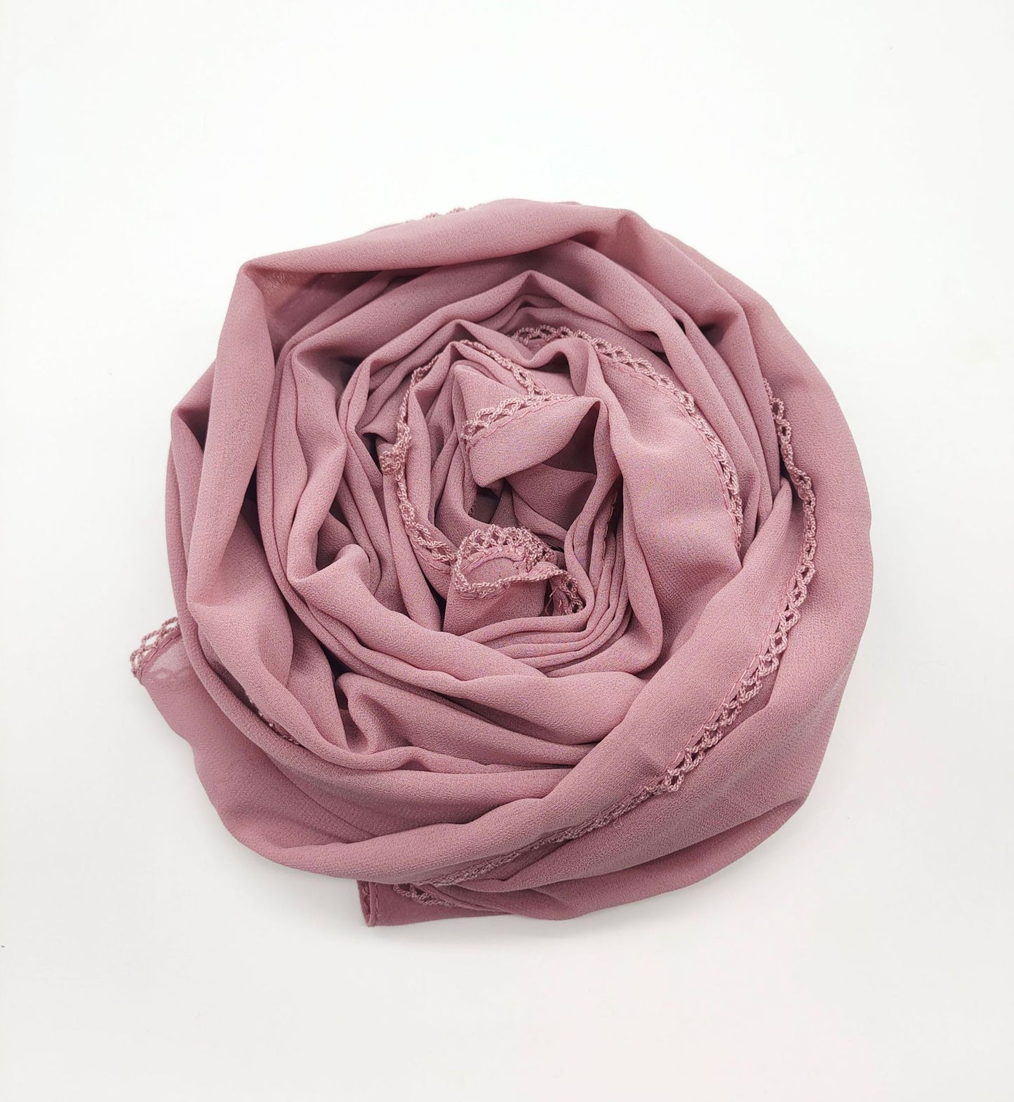 Plain Bubble Chiffon Scarf Malaysia Indonesian Head Scarf Cover Head Eyelash edge