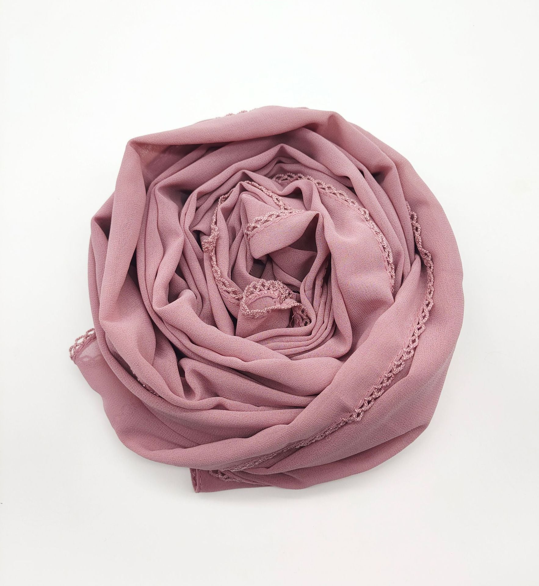 Plain Bubble Chiffon Scarf Malaysia Indonesian Head Scarf Cover Head Eyelash edge