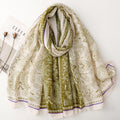 Scarf fashion double spell small paisley cashew flower silk scarf travel vacation shawl women