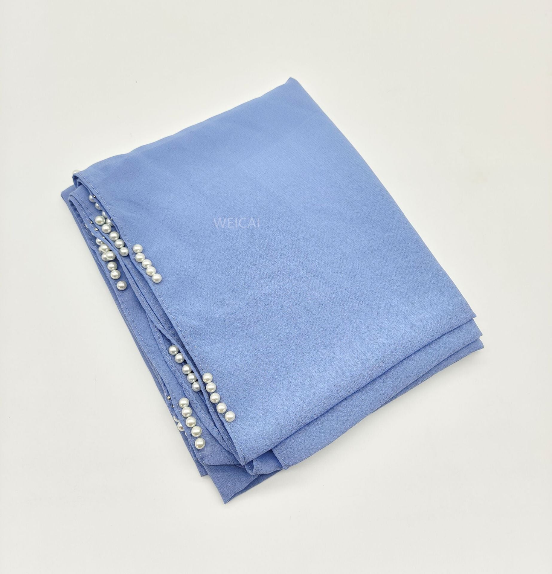 Customized flower beads pearl chiffon scarf  Women headscarf Malaysia Indonesia hijab