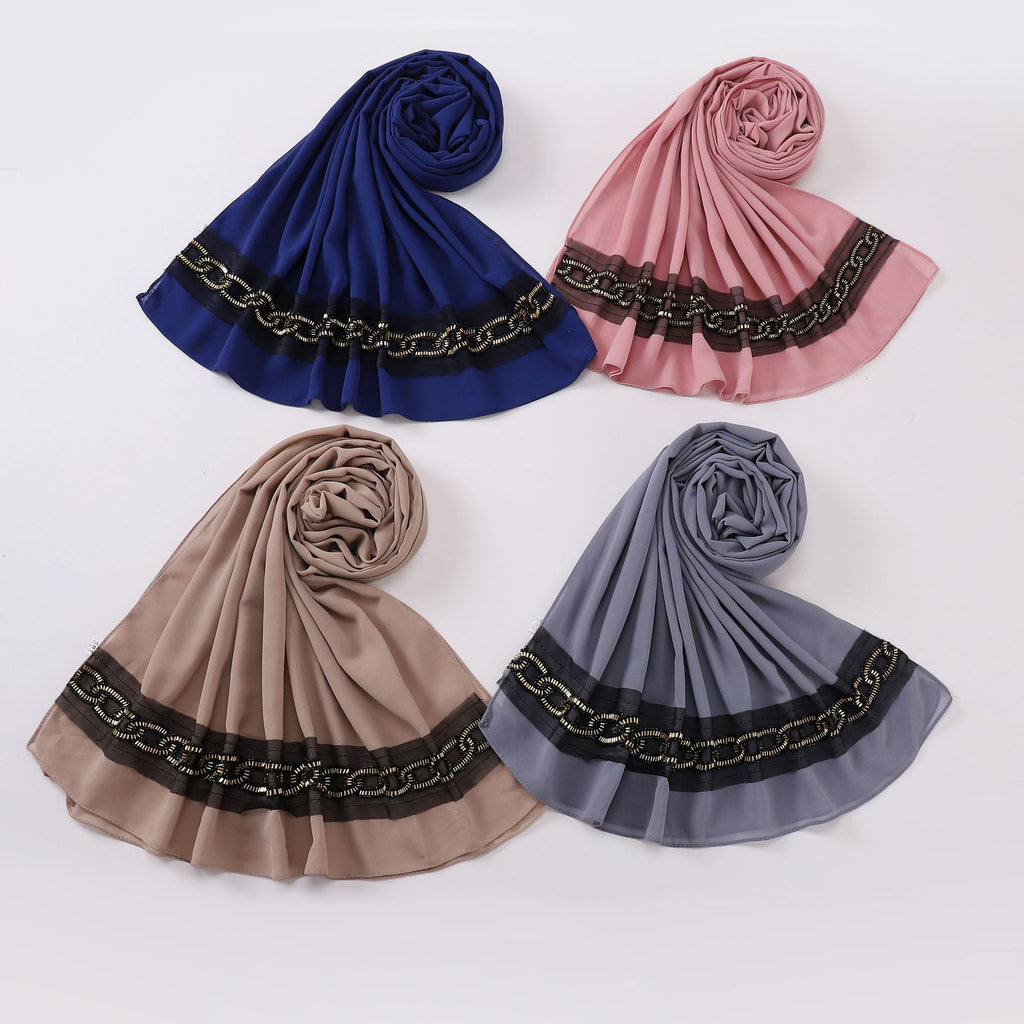 New chiffon bead lace scarf  scarf Middle East and Africa headscarf