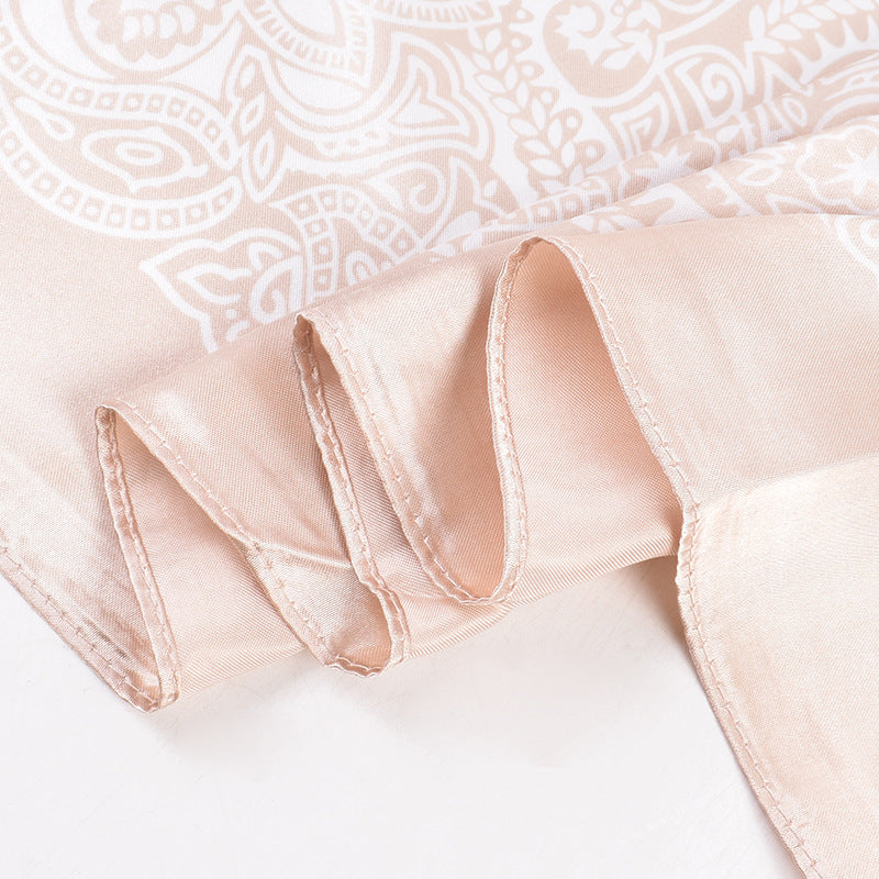 New European style fashion cashew flower pattern 90 satin large square scarf headscarf scarf