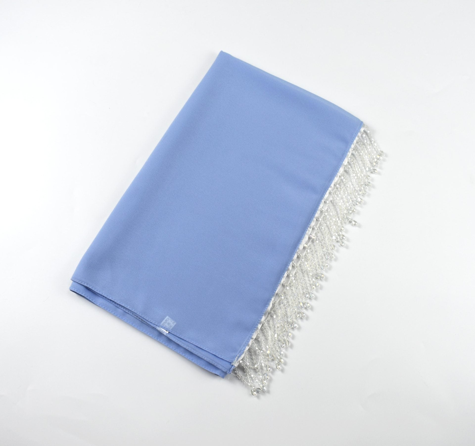 New monochrome pearl chiffon scarf high quality crystal fringed  headscarf chiffon