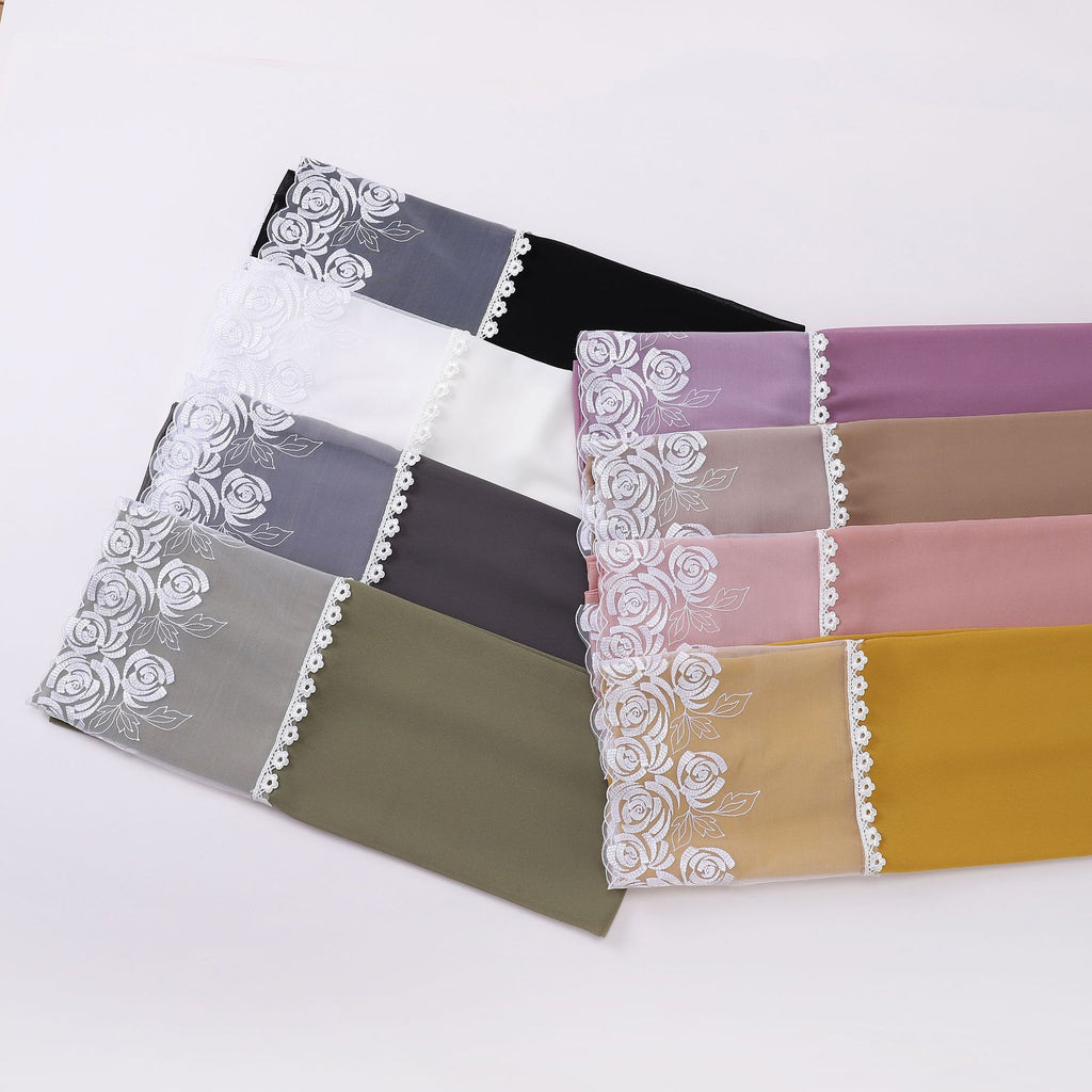 New chiffon rose lace long scarf  scarf Middle East African headscarf hijab