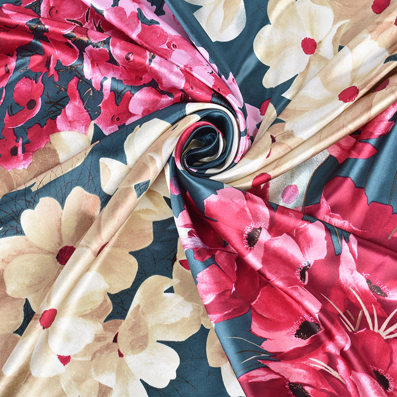 Autumn and winter new fashion flower pattern 90cm-color large square scarf women