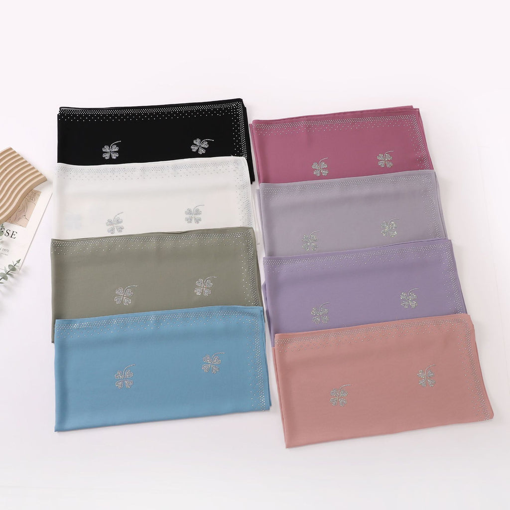 New hot diamond pearl chiffon square scarf  scarf 90 * 90 cm scarf hijab