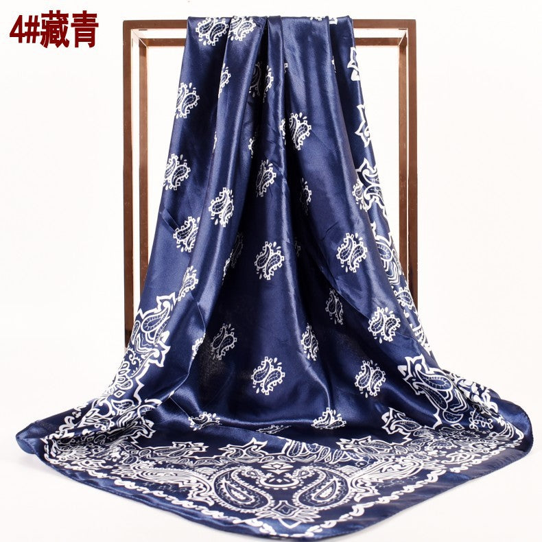 New fashion 90cm satin cashew flower square scarf silk scarf, paisley scarf scarf