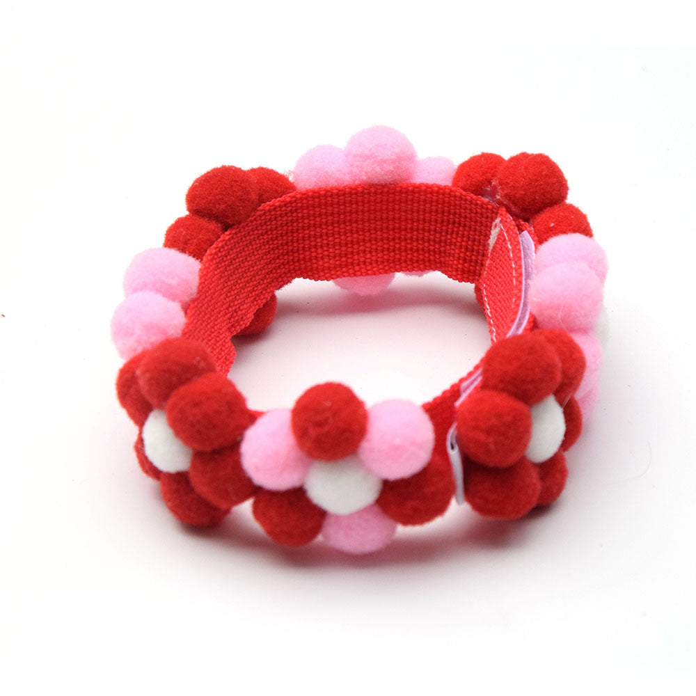 Rainbow Pet Collar Big Dog Neck Circle Shiba Inu Adjustable Hairball Collar Cat Scarf