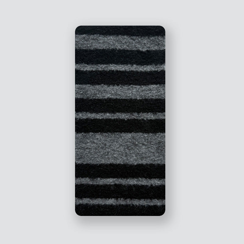 Designer Korean circle striped wool scarf women's winter soft retro contrasting color atmosphere wool scarf