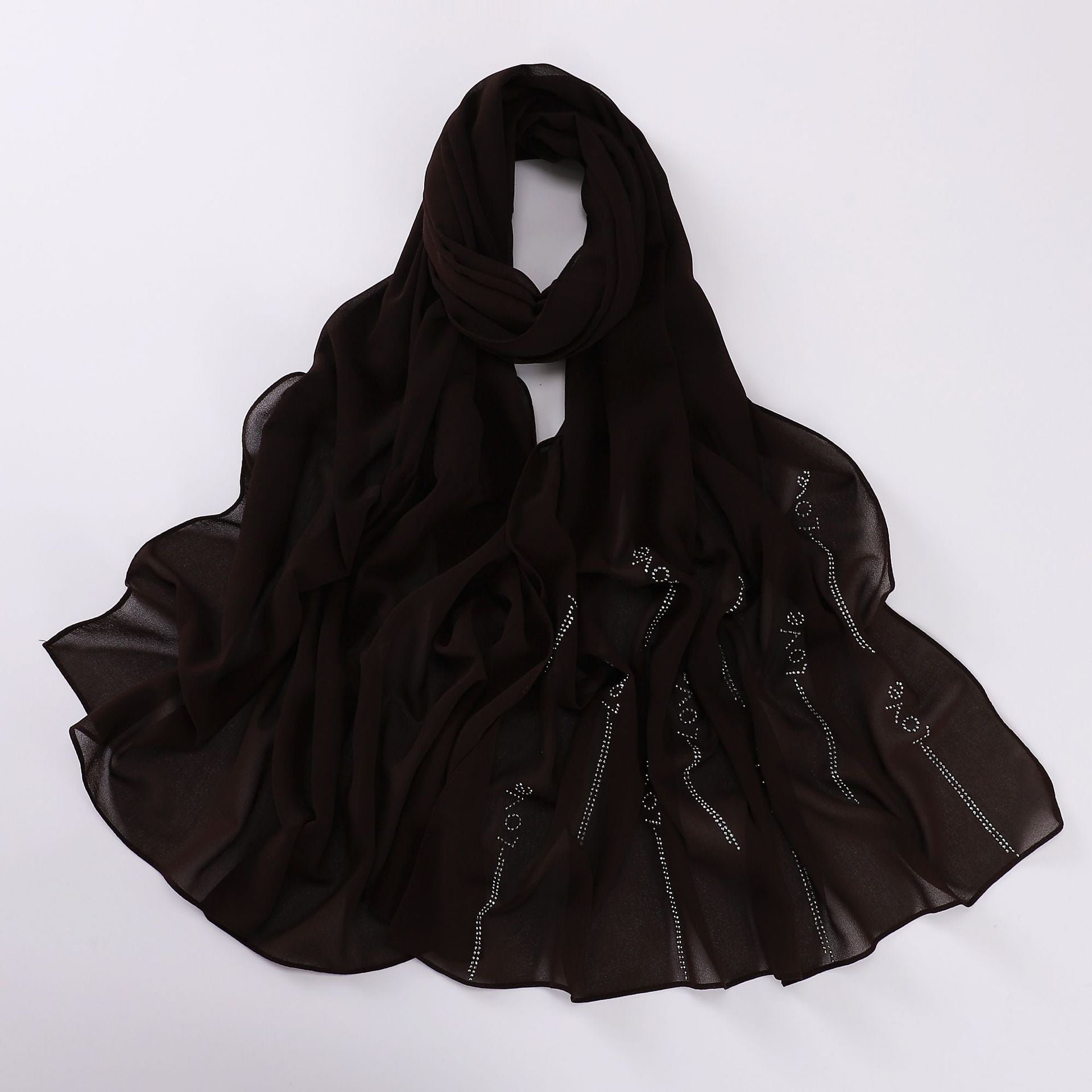 New pearl chiffon scarf hot diamond scarf Middle East Africa headscarf hijab