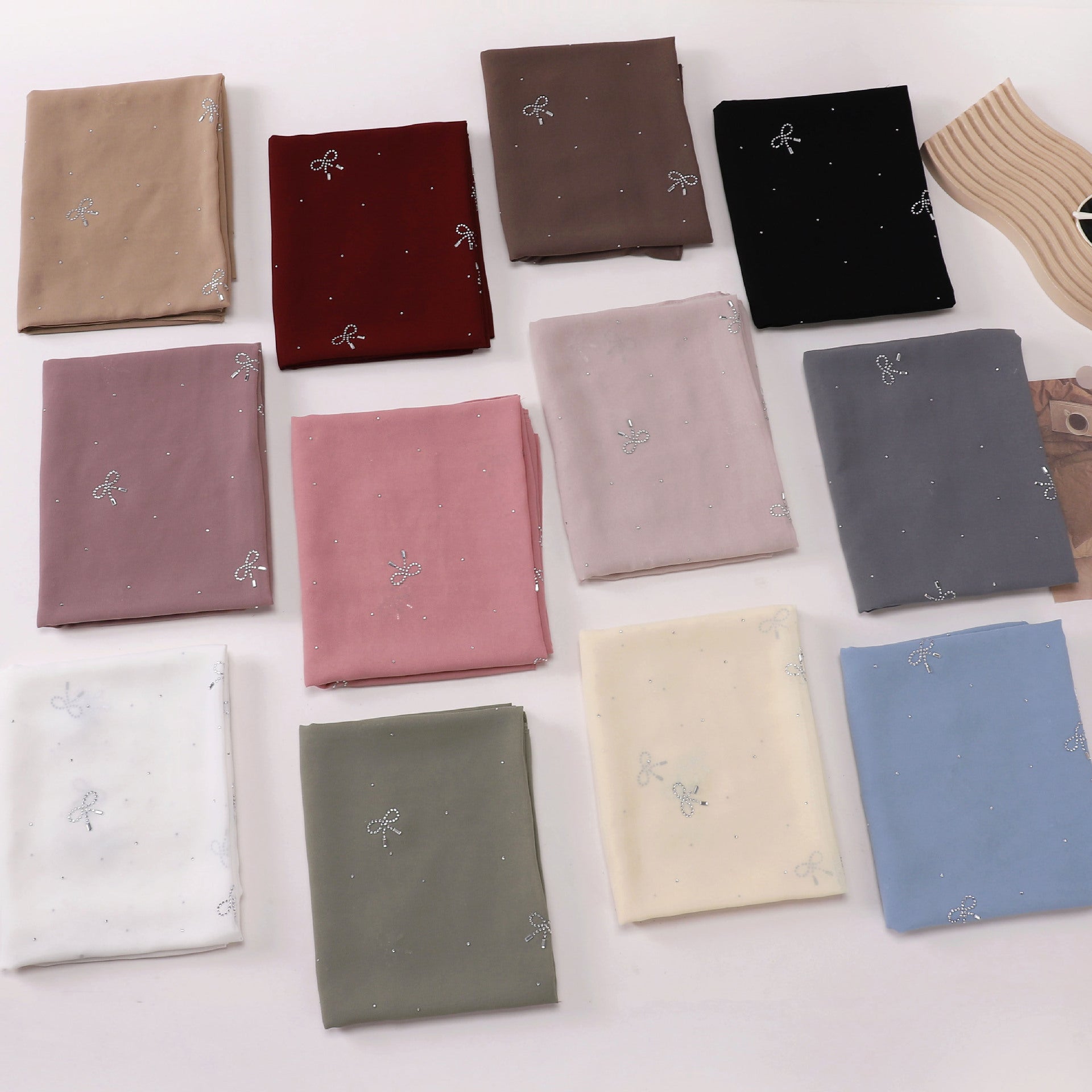 New Pearl Chiffon Muslim Hot Diamond Long Middle East Headscarf