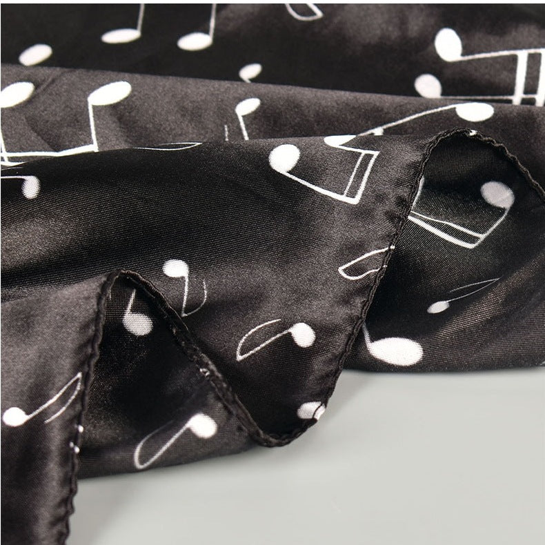 Summer new music note satin square scarf silk scarf, fashion imitation silk scarf