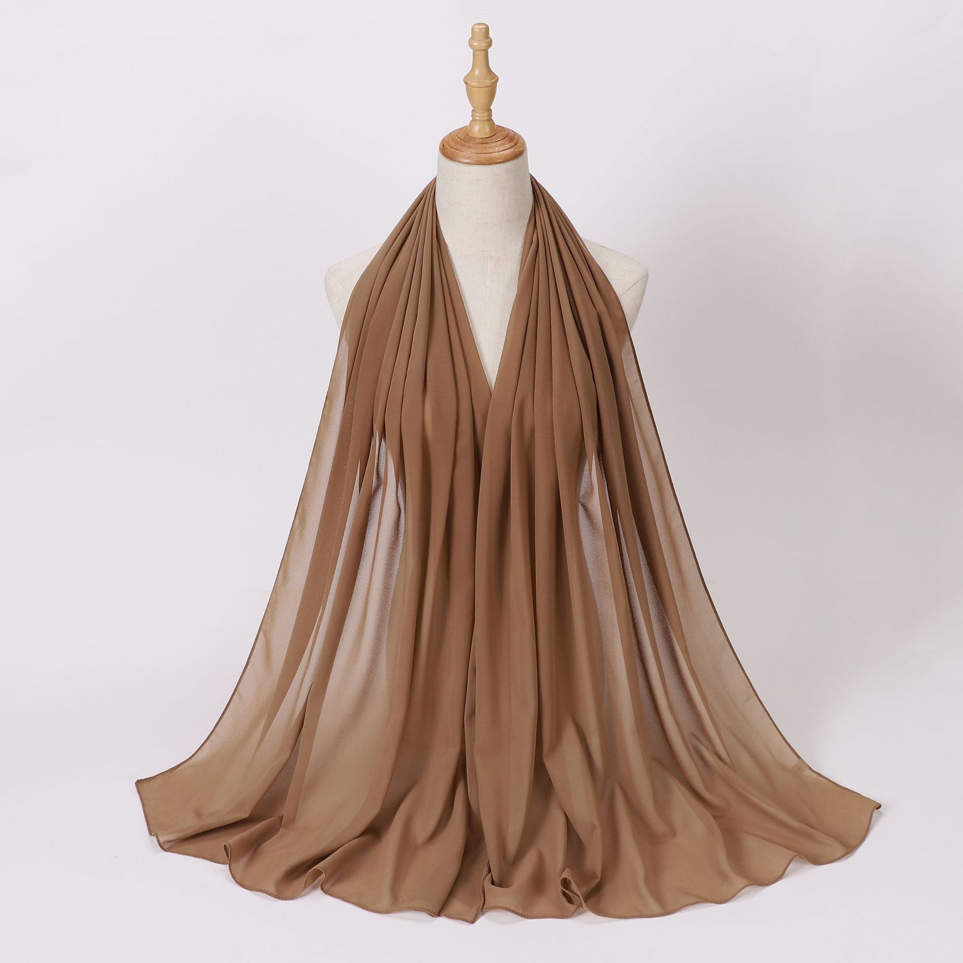 Monochrome pearl chiffon, long scarf hijab malay hijab headscarf Middle East Africa headscarf