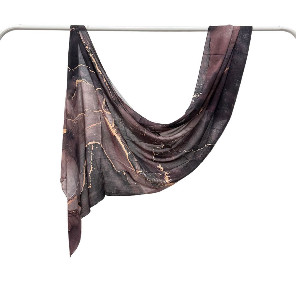 Modal cotton Jersey headscarf marble pattern digital print scarf ethnic Muslim shawl headscarf