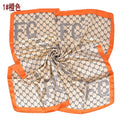 New fashionable rhombus letter pattern printing 90-satin large square towel, headscarf