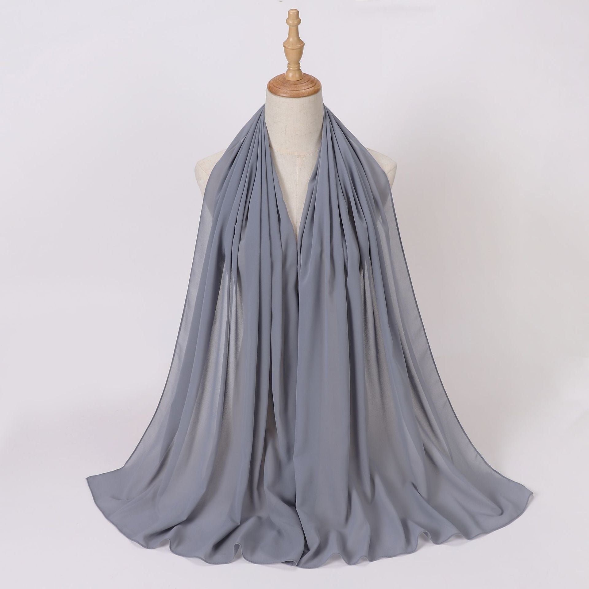 Monochrome pearl chiffon, long scarf hijab malay hijab headscarf Middle East Africa headscarf