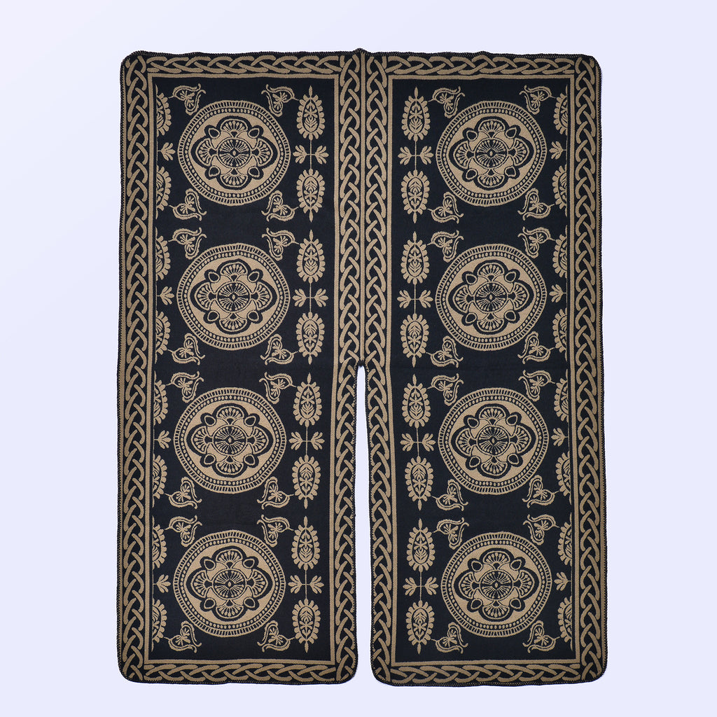 New women's scarves and shawls on European and American streets, thickened imitation cashmere jacquard split warm cape in autumn and winter