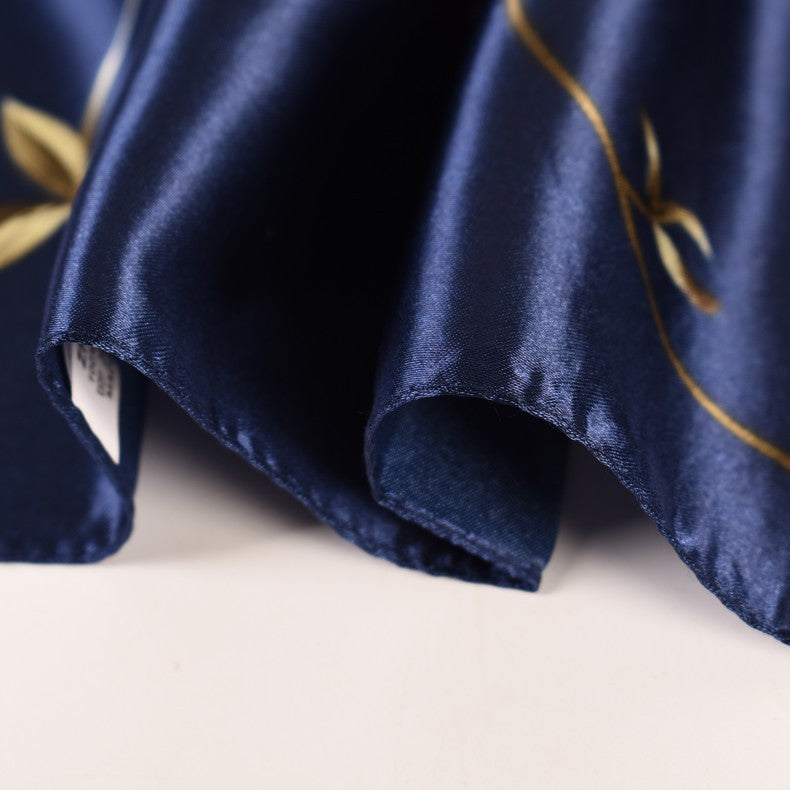 Fashion autumn and winter new 90cm-color diced peony flower square silk scarf women's fashion square scarf