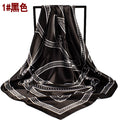 Spring New Fashion Stripe 90cm Generous Silk Scarf Women's Year