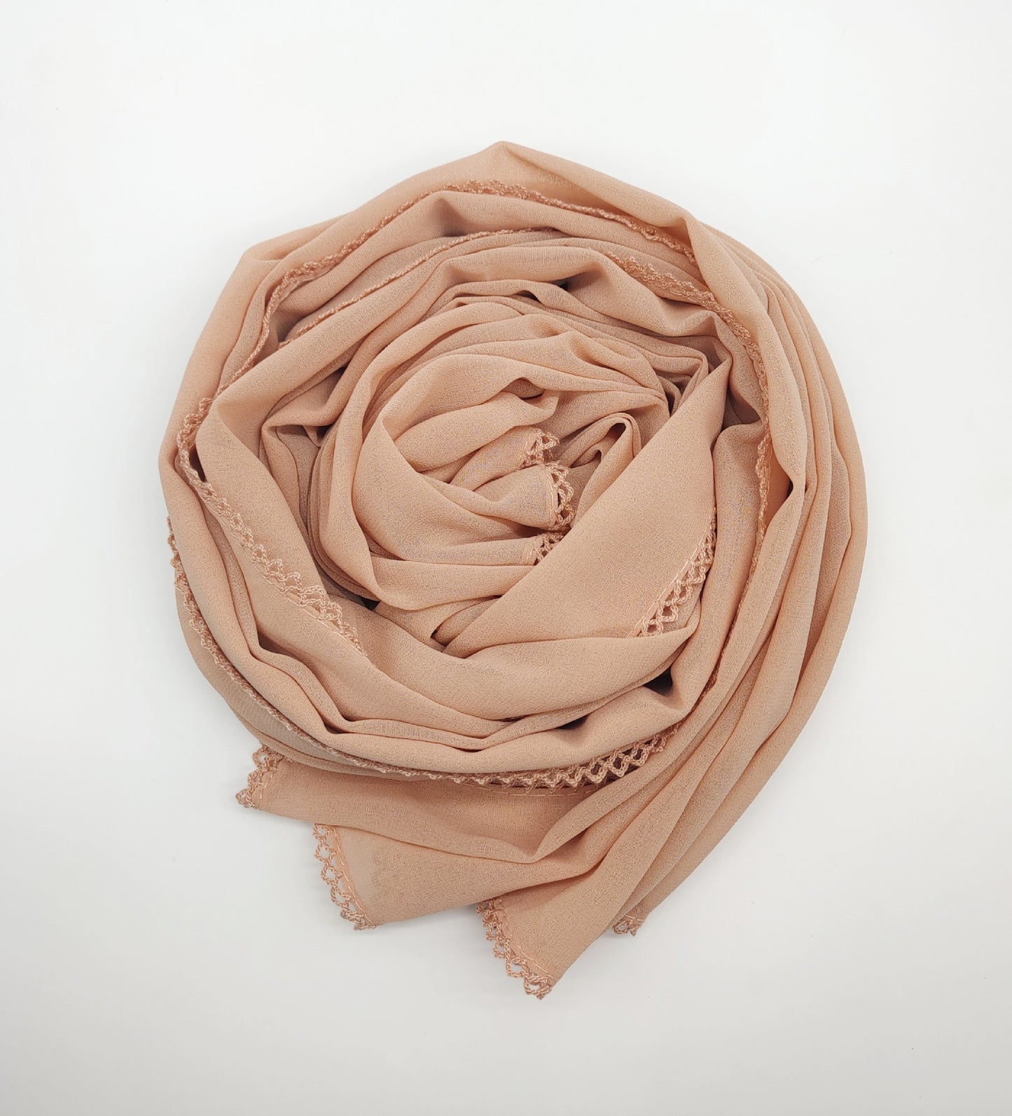 Plain Bubble Chiffon Scarf Malaysia Indonesian Head Scarf Cover Head Eyelash edge