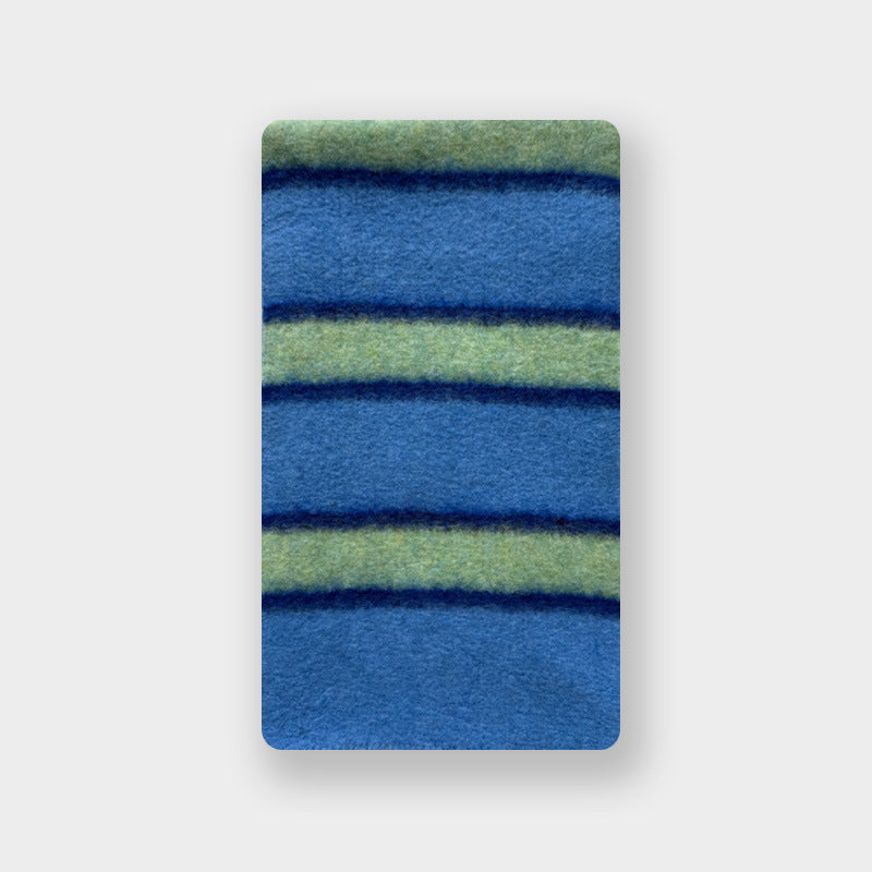 Wool blended brushed striped scarf women's autumn and winter atmosphere soft Korean color matching small scarf