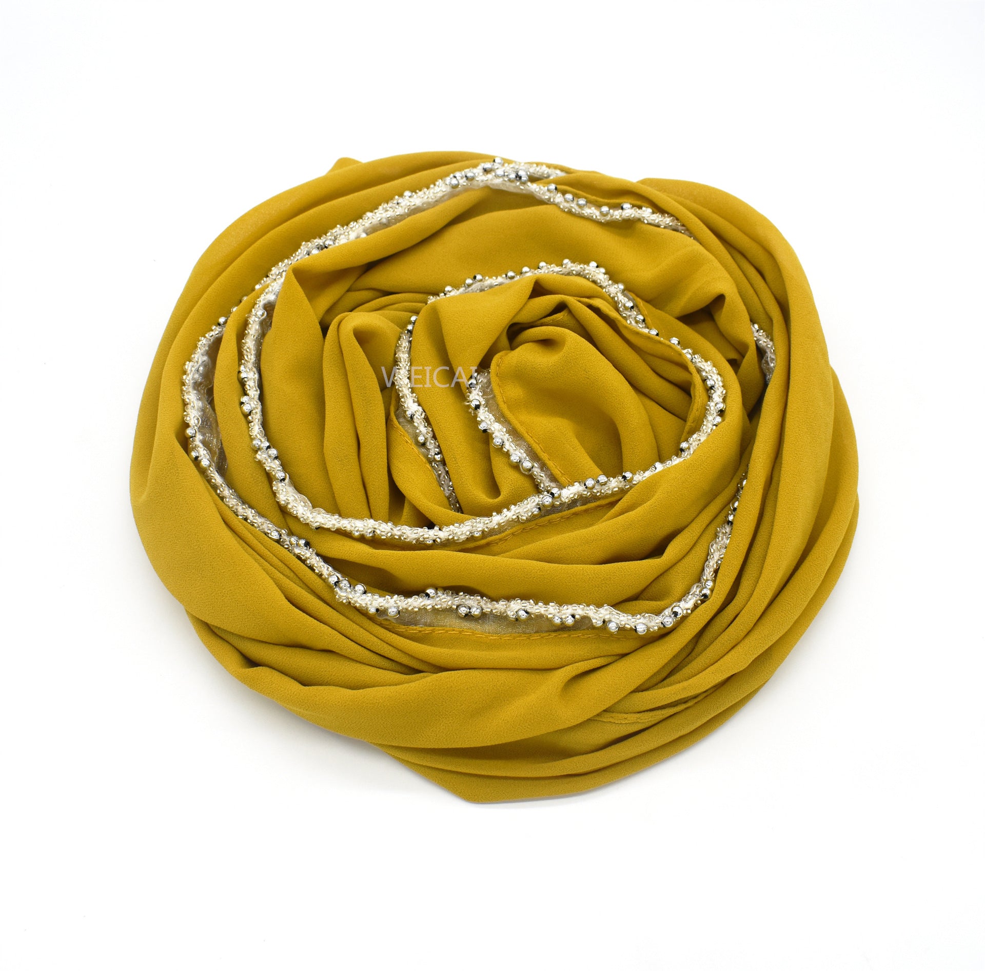 Bubble chiffon jewelry chain solid color chiffon scarf Malaysian headscarf hijab