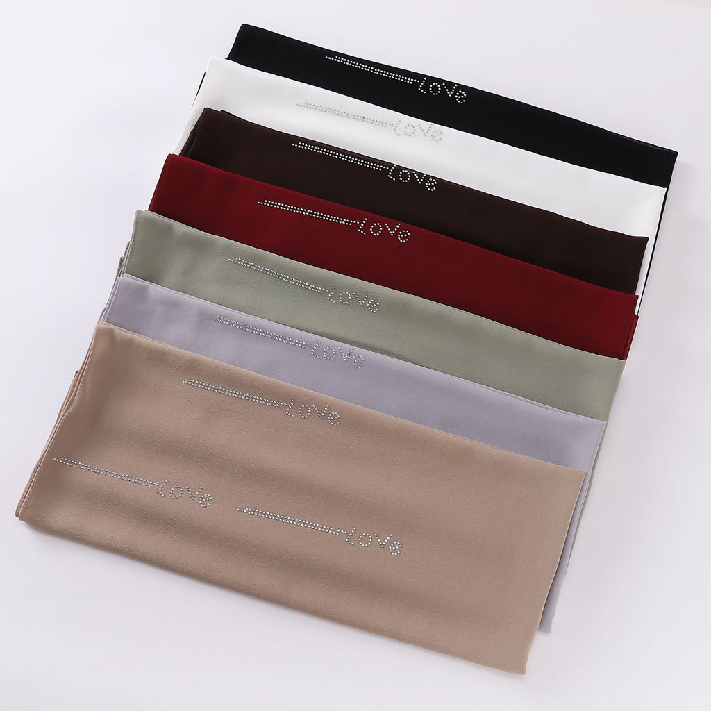 New pearl chiffon scarf hot diamond scarf Middle East Africa headscarf hijab