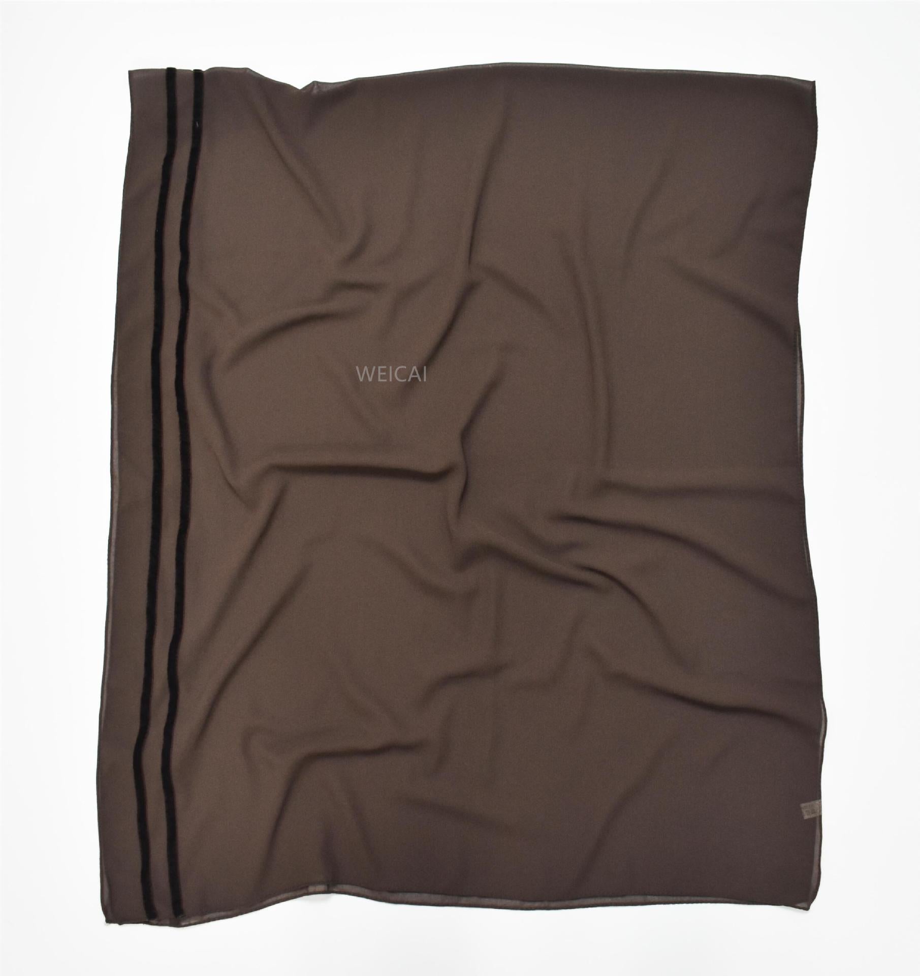 New solid color chiffon  bilateral long scarf thin Middle East headscarf Malaysia Indonesia hijab