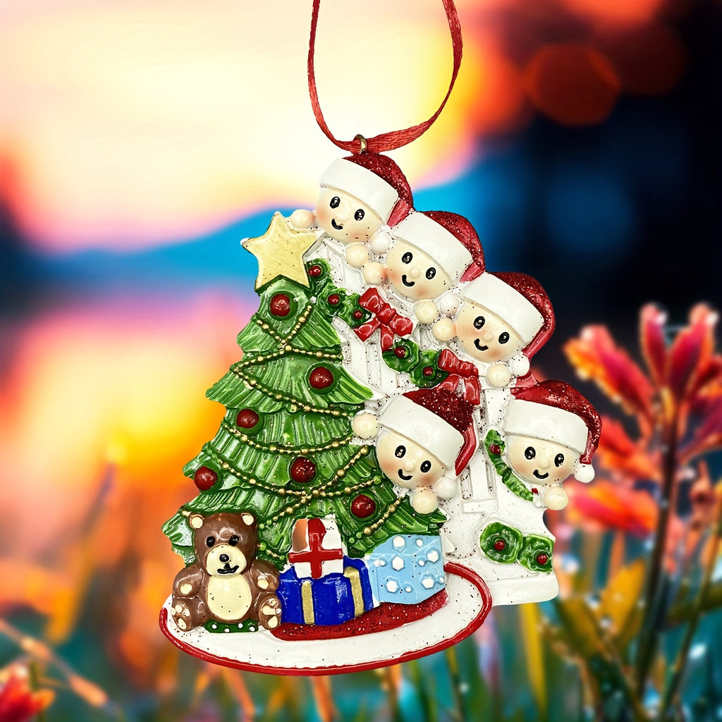 DIY Personalized custom pendant, resin material, family Christmas decoration pendant that can be customized with names/words