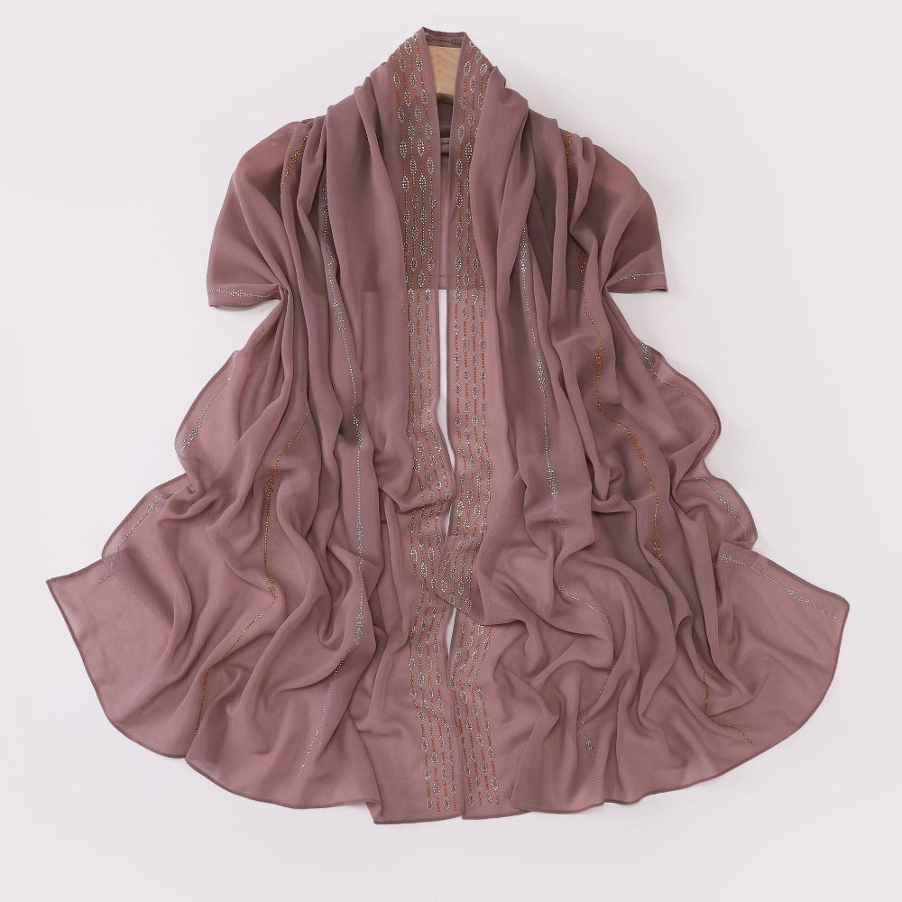 New Pearl Chiffon Boutique Hot Diamond Long Towel Middle East Africa Head Towel South East Asia Head Towel