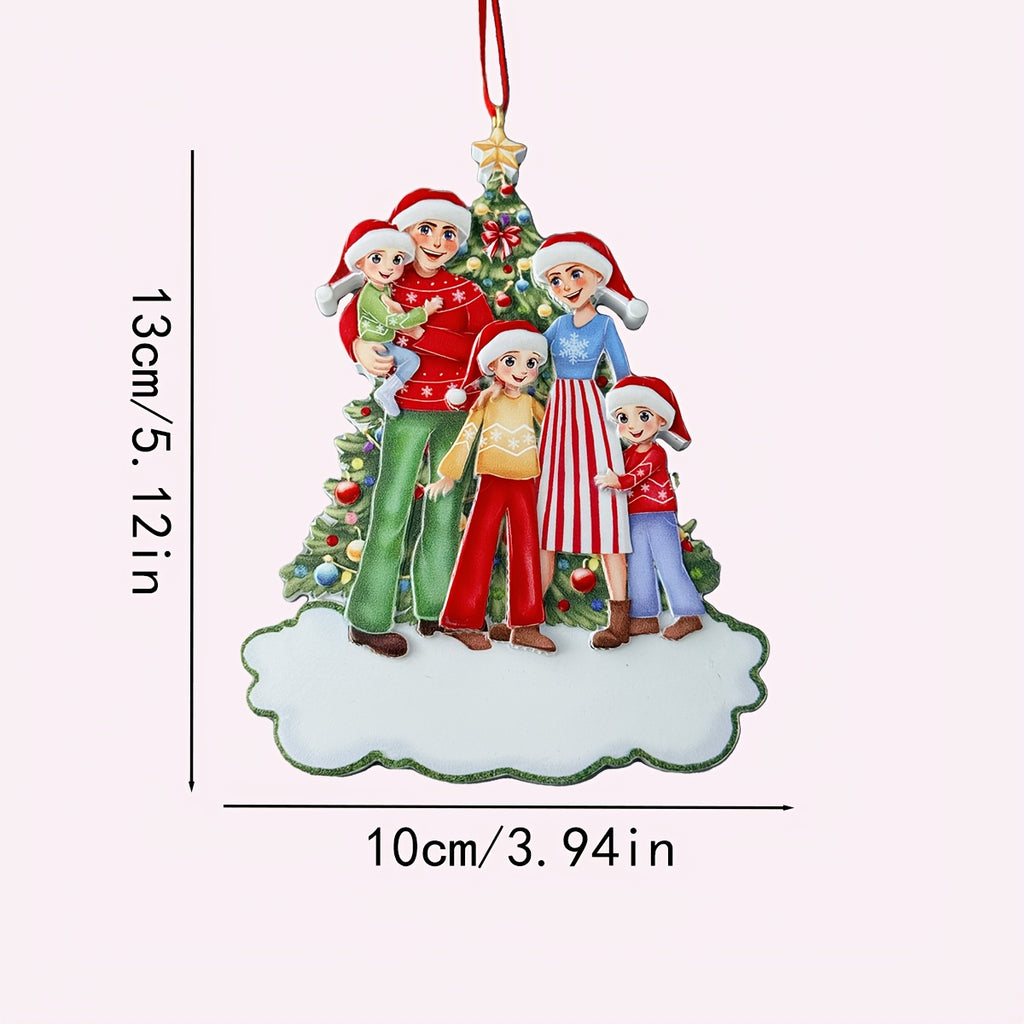 DIY Personalized custom pendant, resin material, family Christmas decoration pendant that can be customi