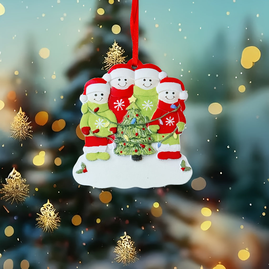 DIY Personalized custom pendant, resin material, family Christmas decoration pendant that can be customi