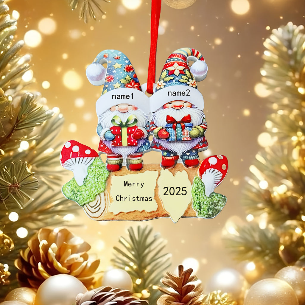 DIY Personalized custom pendant, resin material, family Christmas decoration pendant that can be customized with names/words