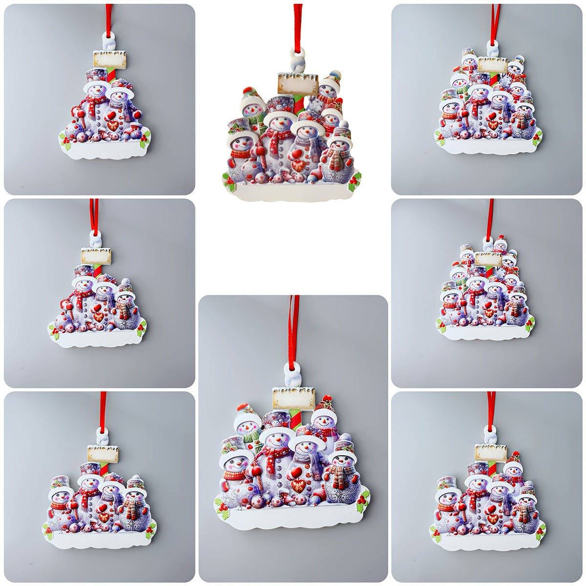 DIY Personalized custom pendant, resin material, family Christmas decoration pendant that can be customi