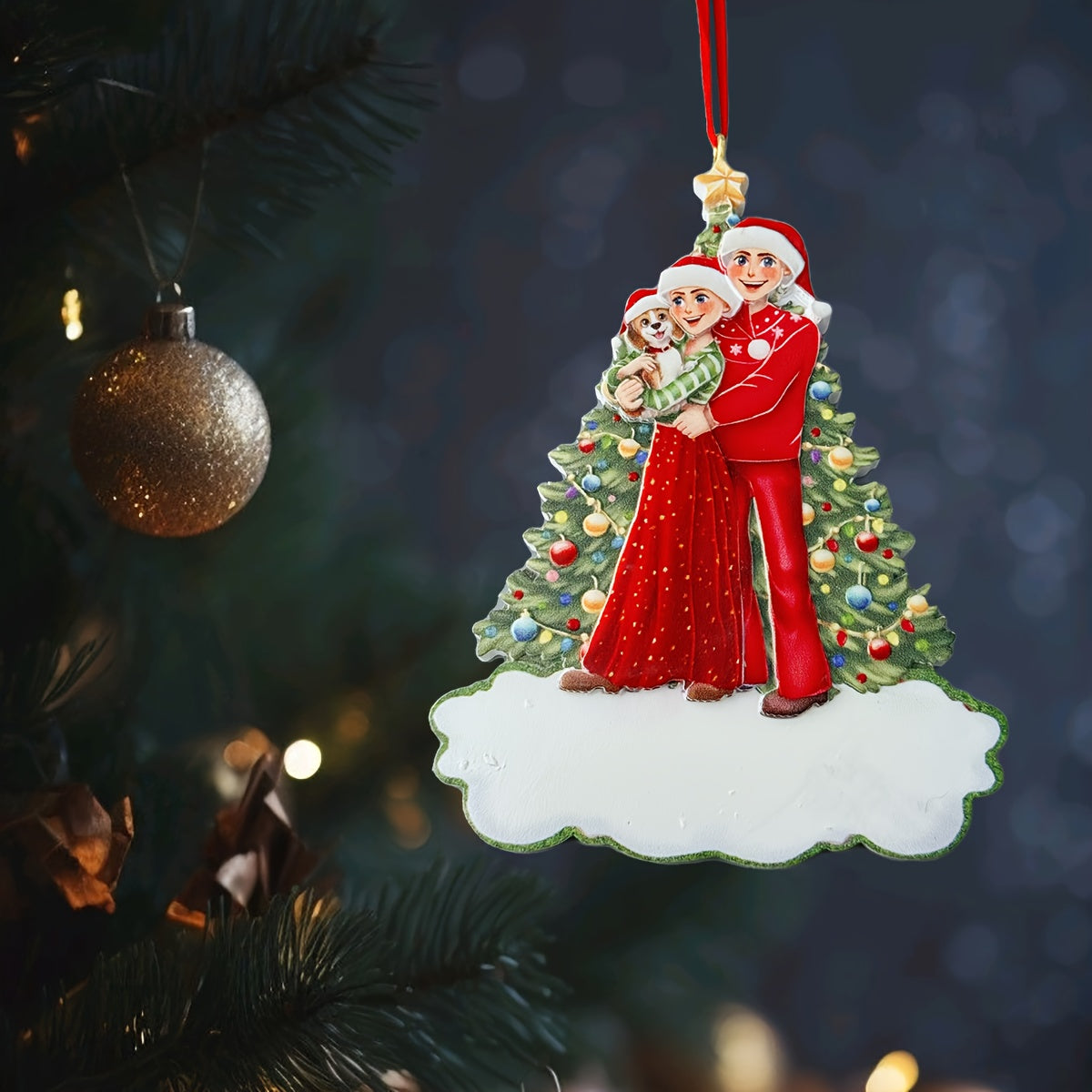 DIY Personalized custom pendant, resin material, family Christmas decoration pendant that can be customi