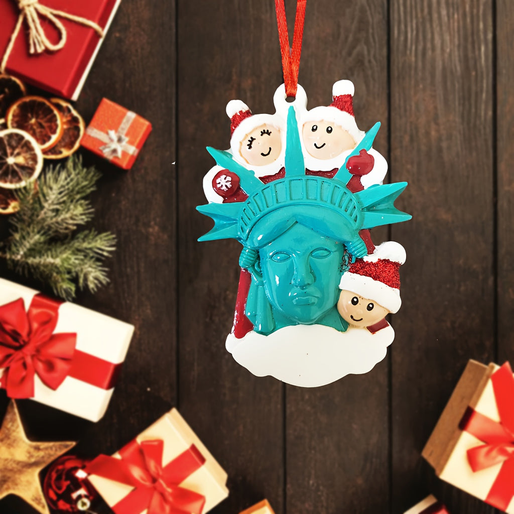 DIY Personalized custom pendant, resin material, family Christmas decoration pendant that can be customized with names/words