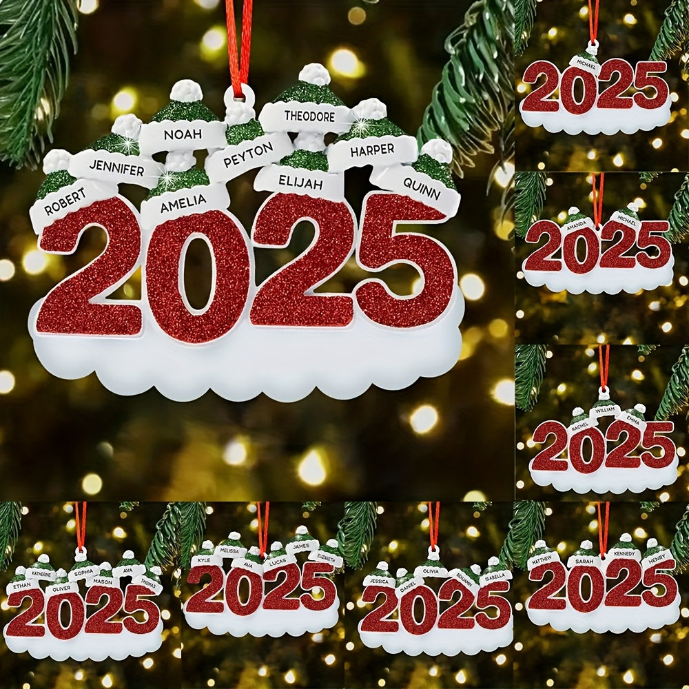 DIY Personalized custom pendant, resin material, family Christmas decoration pendant that can be customized with names/words