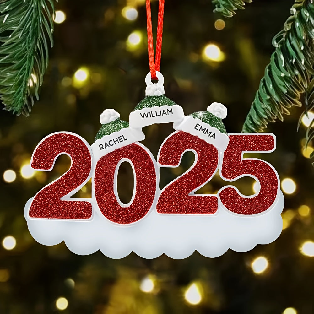 DIY Personalized custom pendant, resin material, family Christmas decoration pendant that can be customized with names/words