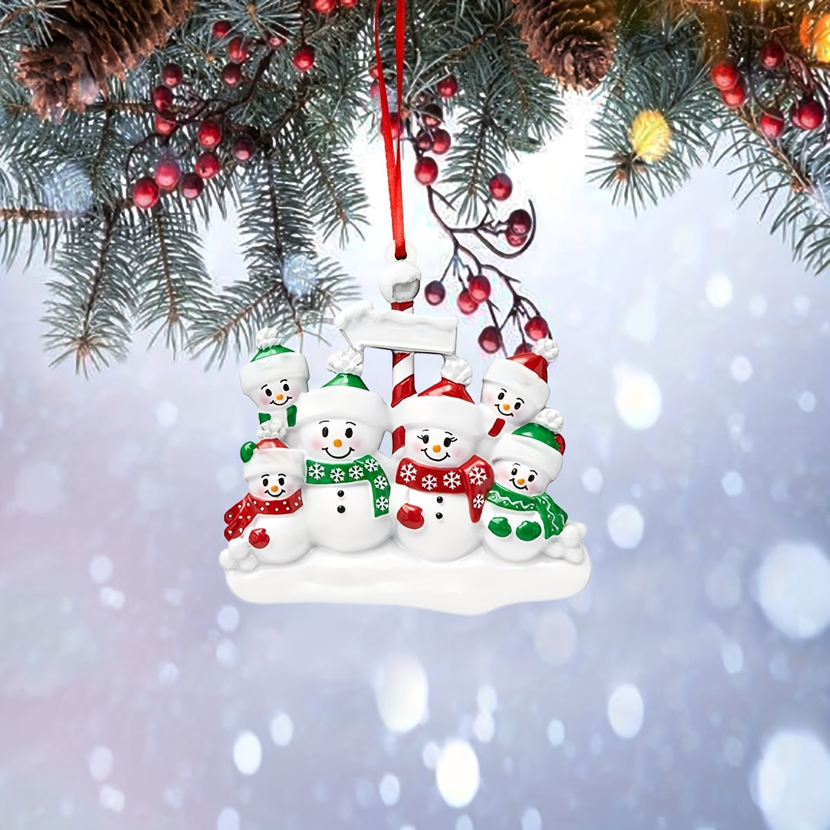 DIY Personalized custom pendant, resin material, family Christmas decoration pendant that can be customized with names/words