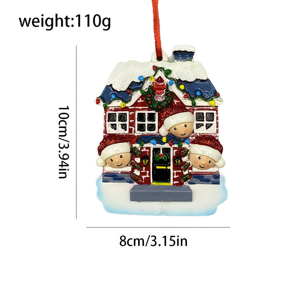 DIY Personalized custom pendant, resin material, family Christmas decoration pendant that can be customized with names/words