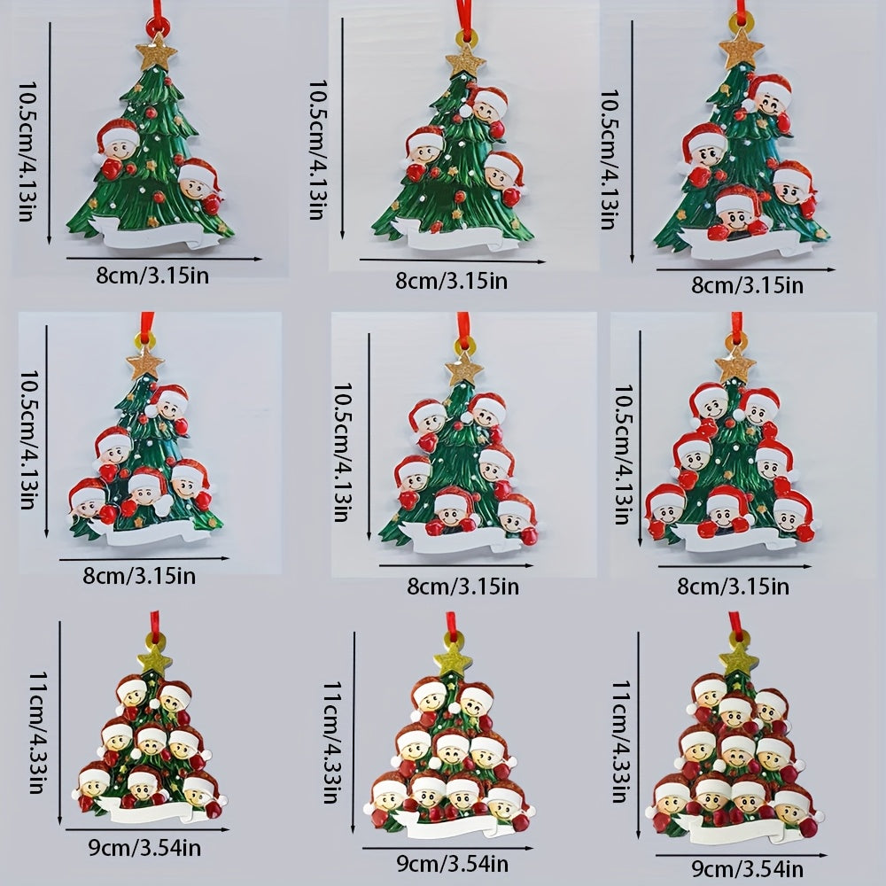 DIY Personalized custom pendant, resin material, family Christmas decoration pendant that can be customized with names/words