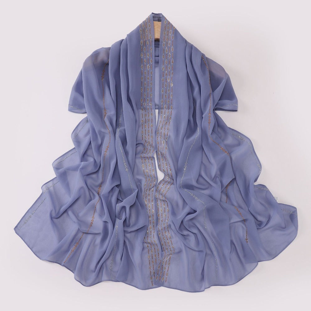 New Pearl Chiffon Boutique Hot Diamond Long Towel Middle East Africa Head Towel South East Asia Head Towel