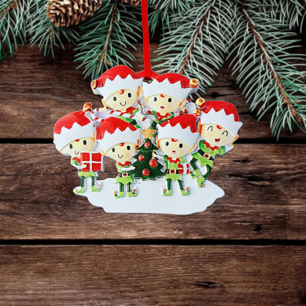 DIY Personalized custom pendant, resin material, family Christmas decoration pendant that can be customized with names/words