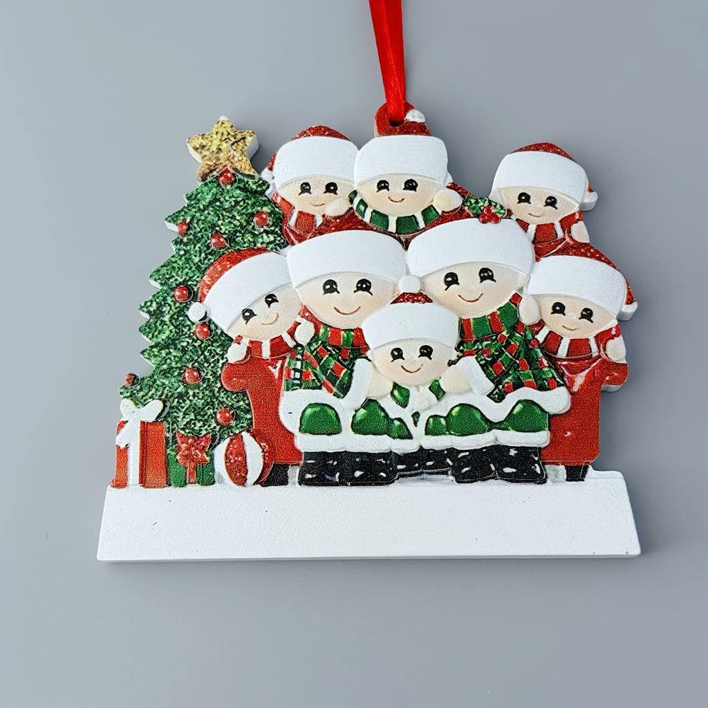 DIY Personalized custom pendant, resin material, family Christmas decoration pendant that can be customi