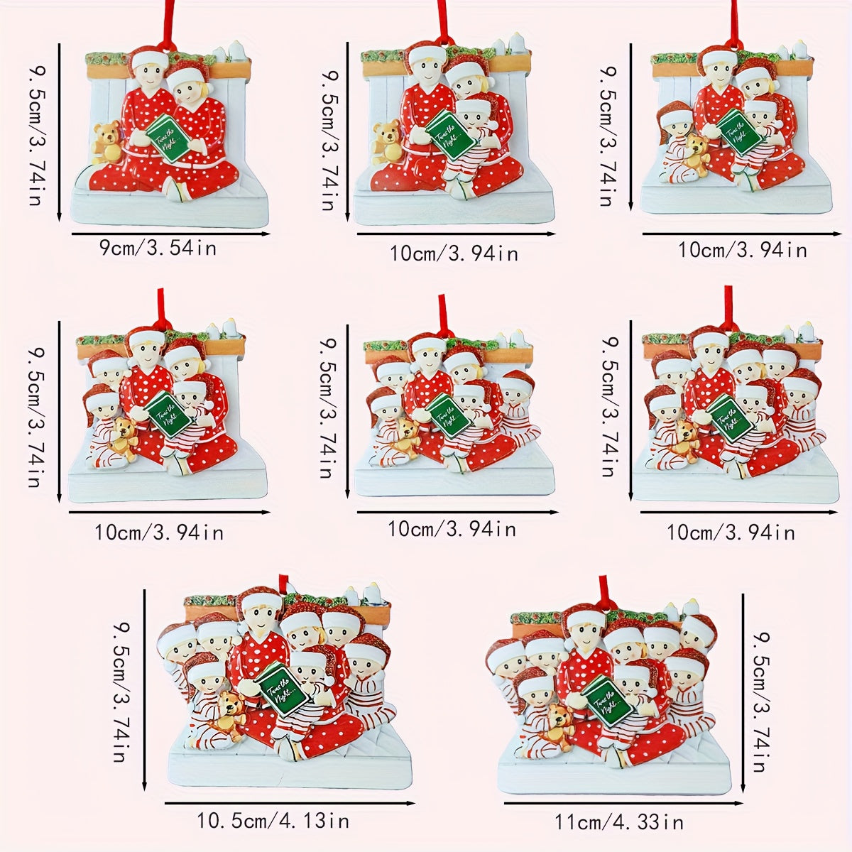 DIY Personalized custom pendant, resin material, family Christmas decoration pendant that can be customized with names/words