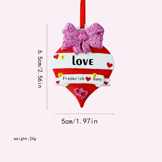 DIY Personalized custom pendant, resin material, family Christmas decoration pendant that can be customized with names/words